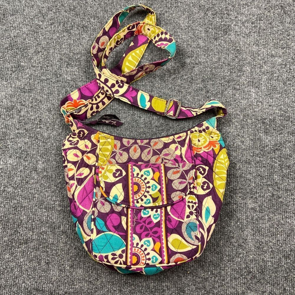 Vera Bradley Shoulder Bag Womens Quilted Zippered Adjustable Strap Floral Purse